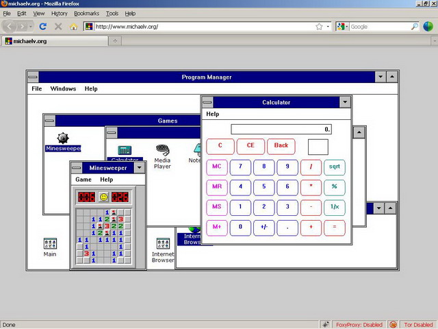 一个Windows3.1的web网站